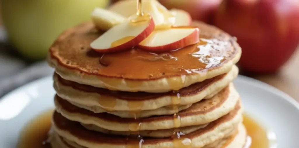 Apple for breakfast, oatmeal, peanut butter,