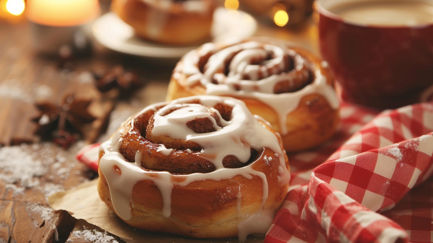 main ingredients for cinnamon rolls glazed