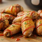 flouring chicken wings before frying