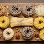 noddles on a cutting board